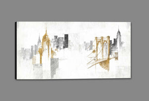 5531505_GS1 'New York Monuments' by artist Avery Tillmon - Wall Art Print on Textured Fine Art Canvas or Paper - Digital Giclee reproduction of art painting. Red Sky Art is India's Online Art Gallery for Home Decor - 553_75639