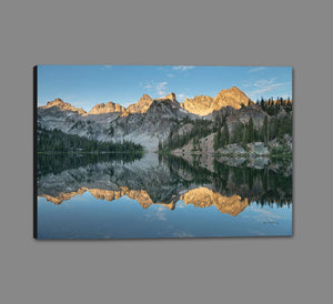 5531303_GS1 'Alice Lake Sawtooh Mountains Idaho' by artist Alan Majchrowicz - Wall Art Print on Textured Fine Art Canvas or Paper - Digital Giclee reproduction of art painting. Red Sky Art is India's Online Art Gallery for Home Decor - 553_81520