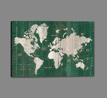 5531310_GS1 'Old World Map Green Atlantic Ocean' by artist Wild Apple Portfolio - Wall Art Print on Textured Fine Art Canvas or Paper - Digital Giclee reproduction of art painting. Red Sky Art is India's Online Art Gallery for Home Decor - 553_85532