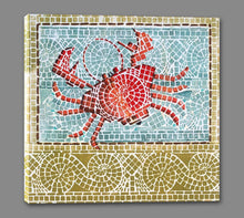 8170026_GS1 'Mosaic Crab' by artist Susan Gillette - Wall Art Print on Textured Fine Art Canvas or Paper - Digital Giclee reproduction of art painting. Red Sky Art is India's Online Art Gallery for Home Decor - 817_75299