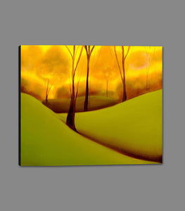 8170254_GS1 'Oxford in Fall' by artist Bonita W. Goldberg - Wall Art Print on Textured Fine Art Canvas or Paper - Digital Giclee reproduction of art painting. Red Sky Art is India's Online Art Gallery for Home Decor - 817_79412