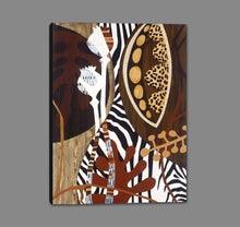 8170146_GS1 'Safari 1' by artist Mary Calkins - Wall Art Print on Textured Fine Art Canvas or Paper - Digital Giclee reproduction of art painting. Red Sky Art is India's Online Art Gallery for Home Decor - 817_80281