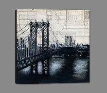 8170061_GS1 'Bridges of Old 2' by artist David Dauncey - Wall Art Print on Textured Fine Art Canvas or Paper - Digital Giclee reproduction of art painting. Red Sky Art is India's Online Art Gallery for Home Decor - 817_81250