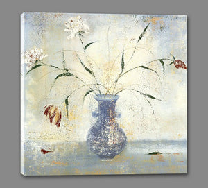 8170063_GS1 'Le Vase Bleu' by artist Mary Calkins - Wall Art Print on Textured Fine Art Canvas or Paper - Digital Giclee reproduction of art painting. Red Sky Art is India's Online Art Gallery for Home Decor - 817_81376