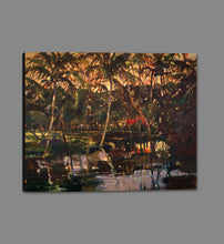 8170255_GS1 'Tropical Reflections' by artist Darrell Hill - Wall Art Print on Textured Fine Art Canvas or Paper - Digital Giclee reproduction of art painting. Red Sky Art is India's Online Art Gallery for Home Decor - 817_81897