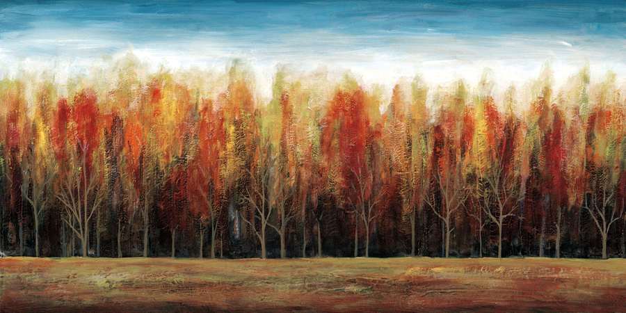 222165_C1 'Deep Forest' by artist Stephane Fontaine - Wall Art Print on Textured Fine Art Canvas or Paper - Digital Giclee reproduction of art painting. Red Sky Art is India's Online Art Gallery for Home Decor - 111_16332