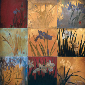 222009_C1 'Iris Nine Patch II' by artist Don Li-Leger - Wall Art Print on Textured Fine Art Canvas or Paper - Digital Giclee reproduction of art painting. Red Sky Art is India's Online Art Gallery for Home Decor - 111_4008