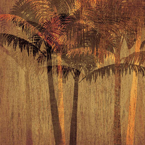 222238_C1 'Sunset Palms II' by artist Amori - Wall Art Print on Textured Fine Art Canvas or Paper - Digital Giclee reproduction of art painting. Red Sky Art is India's Online Art Gallery for Home Decor - 111_APP118