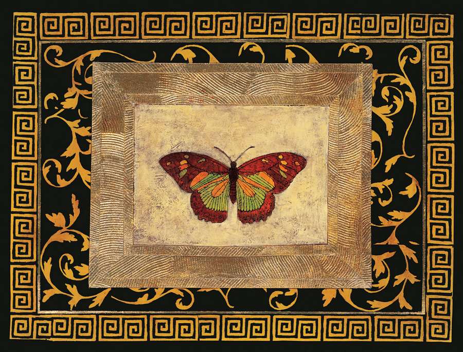 222264_C1 'Winged Ornament II' by artist Alan Hayes - Wall Art Print on Textured Fine Art Canvas or Paper - Digital Giclee reproduction of art painting. Red Sky Art is India's Online Art Gallery for Home Decor - 111_HAP114