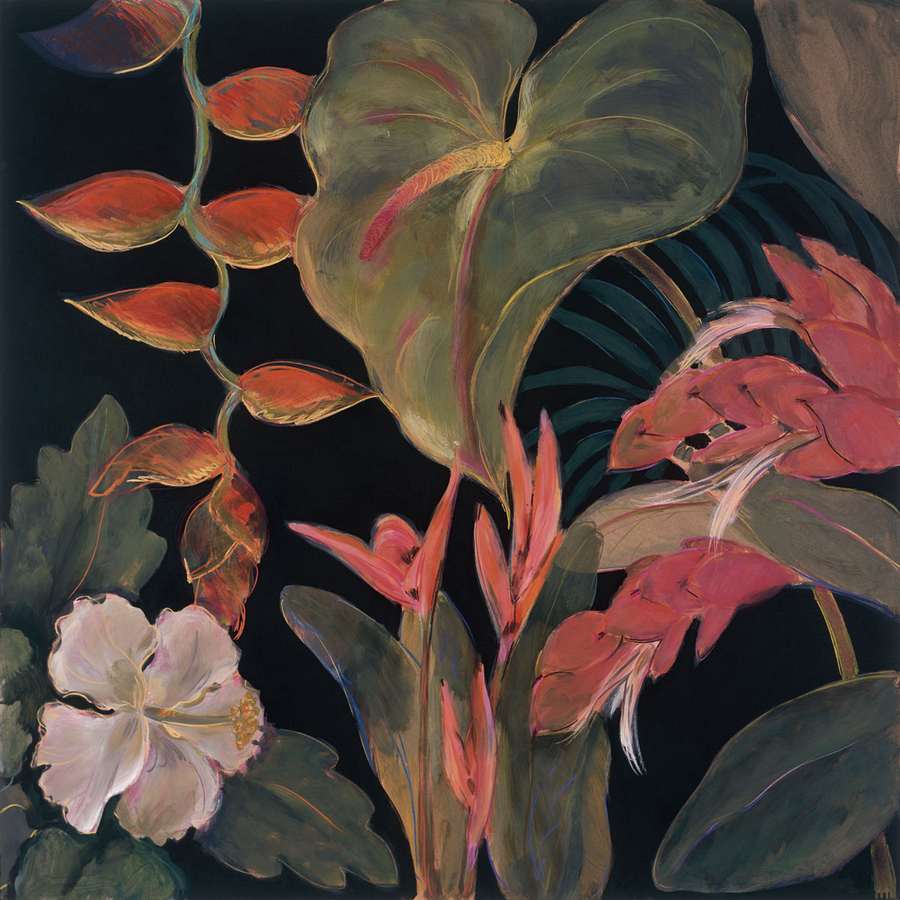 222269_C1 'In Bloom III' by artist Pegge Hopper - Wall Art Print on Textured Fine Art Canvas or Paper - Digital Giclee reproduction of art painting. Red Sky Art is India's Online Art Gallery for Home Decor - 111_HPP102