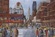 222280_C1 'New York Avenue' by artist Didier Lourenco - Wall Art Print on Textured Fine Art Canvas or Paper - Digital Giclee reproduction of art painting. Red Sky Art is India's Online Art Gallery for Home Decor - 111_LDP354
