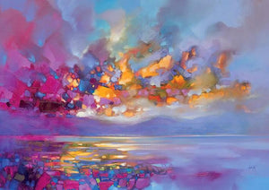 45114_C1 - titled 'Magenta Refraction' by artist Scott Naismith - Wall Art Print on Textured Fine Art Canvas or Paper - Digital Giclee reproduction of art painting. Red Sky Art is India's Online Art Gallery for Home Decor - 55_WDC96316