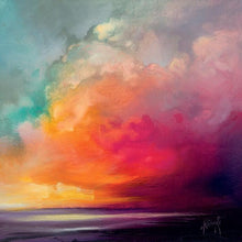 45138_C1 - titled 'Sunset Cumulus Study 1' by artist Scott Naismith - Wall Art Print on Textured Fine Art Canvas or Paper - Digital Giclee reproduction of art painting. Red Sky Art is India's Online Art Gallery for Home Decor - 55_WDC98170