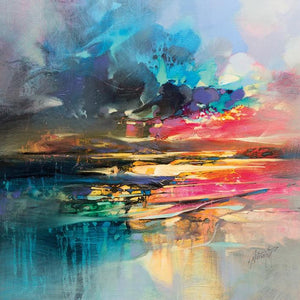 45168_C1 - titled 'Dissolving Shoreline' by artist Scott Naismith - Wall Art Print on Textured Fine Art Canvas or Paper - Digital Giclee reproduction of art painting. Red Sky Art is India's Online Art Gallery for Home Decor - 55_WDC98330
