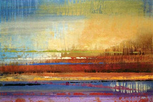 76016_C1_- titled ' Horizons II' by artist  Selina Rodriguez - Wall Art Print on Textured Fine Art Canvas or Paper - Digital Giclee reproduction of art painting. Red Sky Art is India's Online Art Gallery for Home Decor - 761_TR13563