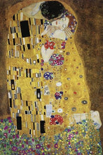 60213_C1_- titled 'The Kiss' by artist Gustav Klimt - Wall Art Print on Textured Fine Art Canvas or Paper - Digital Giclee reproduction of art painting. Red Sky Art is India's Online Art Gallery for Home Decor - K349