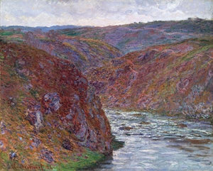 60174_C1_- titled 'Valley of the Creuse (Gray Day), 1889 ' by artist  Claude Monet - Wall Art Print on Textured Fine Art Canvas or Paper - Digital Giclee reproduction of art painting. Red Sky Art is India's Online Art Gallery for Home Decor - M2605