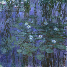 60031_C1_- titled 'Blue Water Lilies, 1916-1919 ' by artist  Claude Monet - Wall Art Print on Textured Fine Art Canvas or Paper - Digital Giclee reproduction of art painting. Red Sky Art is India's Online Art Gallery for Home Decor - M3062