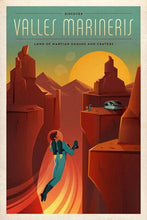 60099_C1_- titled 'Space X Mars Tourism Poster for Valles Marineris' by artist Vintage Reproduction - Wall Art Print on Textured Fine Art Canvas or Paper - Digital Giclee reproduction of art painting. Red Sky Art is India's Online Art Gallery for Home Decor - V1844