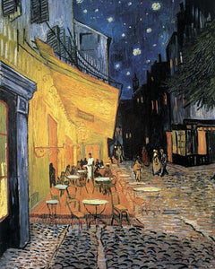 60204_C1_- titled 'Cafe Terrace at Night' by artist Vincent van Gogh - Wall Art Print on Textured Fine Art Canvas or Paper - Digital Giclee reproduction of art painting. Red Sky Art is India's Online Art Gallery for Home Decor - V207