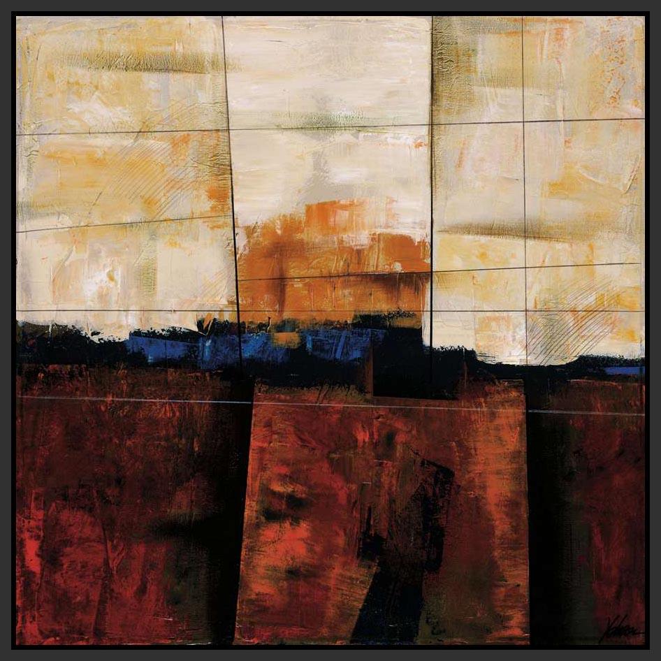 222017_FB1 'Red Ground' by artist Yehan Wang - Wall Art Print on Textured Fine Art Canvas or Paper - Digital Giclee reproduction of art painting. Red Sky Art is India's Online Art Gallery for Home Decor - 111_4069