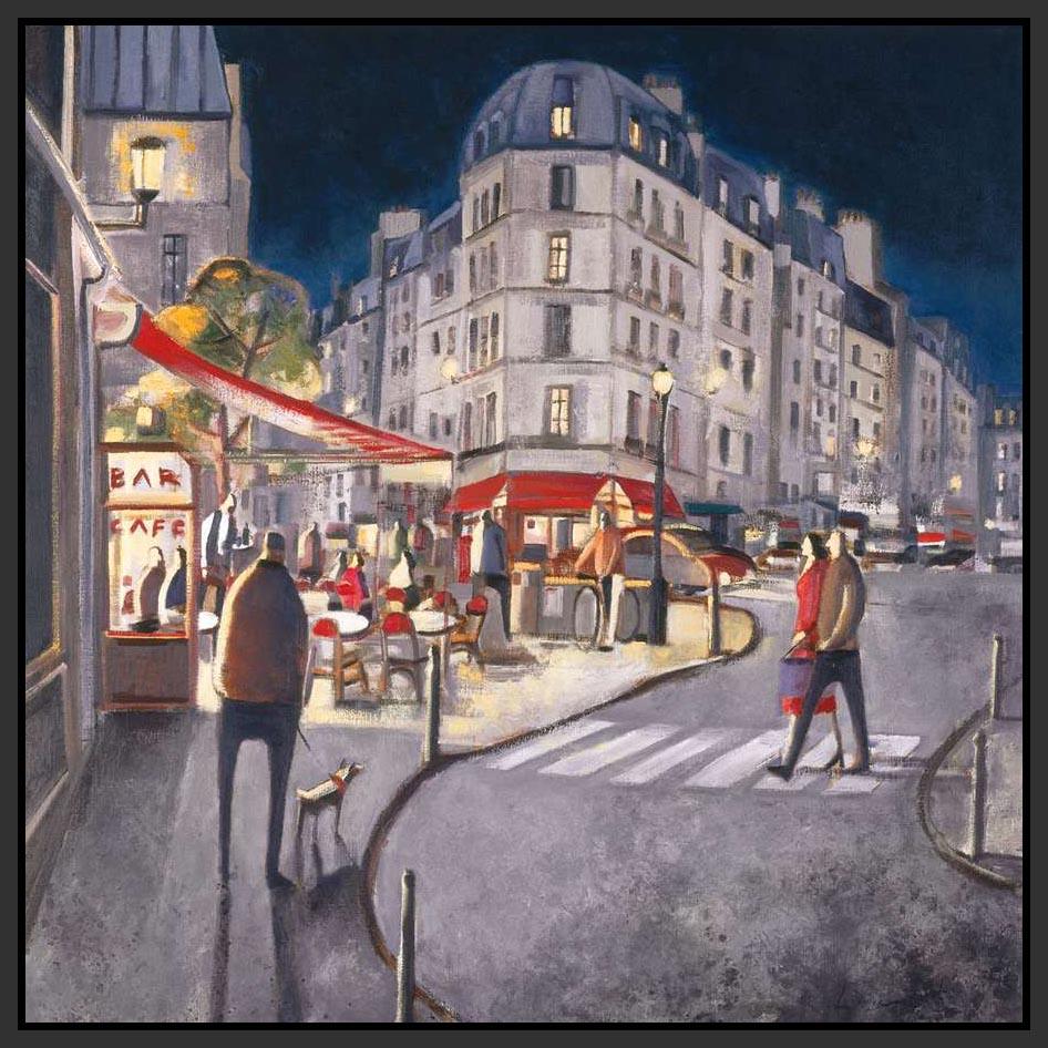 222282_FB1 'Rendez-vous Paris' by artist Didier Lourenco - Wall Art Print on Textured Fine Art Canvas or Paper - Digital Giclee reproduction of art painting. Red Sky Art is India's Online Art Gallery for Home Decor - 111_LDP360