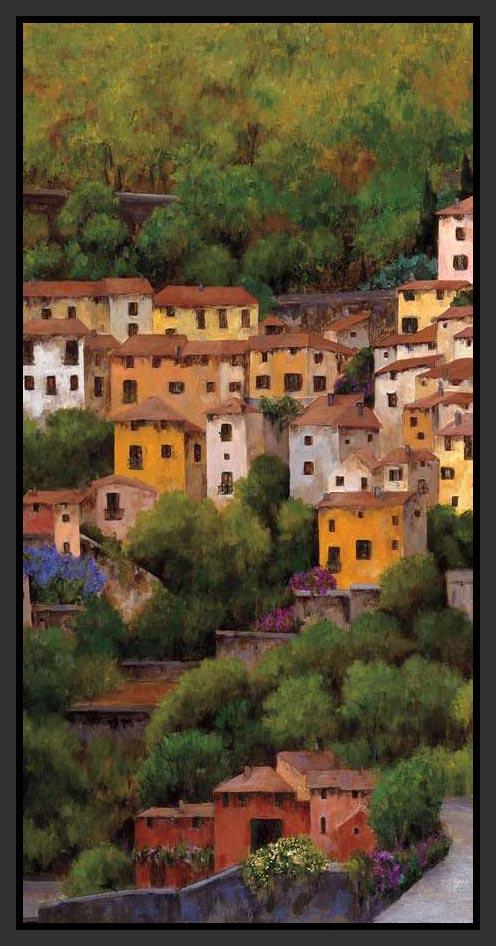 222292_FB1 'Lago di Como I' by artist Montserrat Masdeu - Wall Art Print on Textured Fine Art Canvas or Paper - Digital Giclee reproduction of art painting. Red Sky Art is India's Online Art Gallery for Home Decor - 111_MMP638