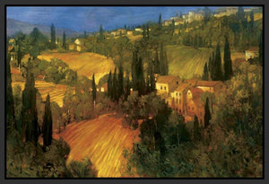 222329_FB1 'Hillside - Tuscany' by artist Philip Craig - Wall Art Print on Textured Fine Art Canvas or Paper - Digital Giclee reproduction of art painting. Red Sky Art is India's Online Art Gallery for Home Decor - 111_POD5099