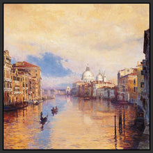 222409_FB1 'The Grand Canal' by artist Curt Walters - Wall Art Print on Textured Fine Art Canvas or Paper - Digital Giclee reproduction of art painting. Red Sky Art is India's Online Art Gallery for Home Decor - 111_WCP209