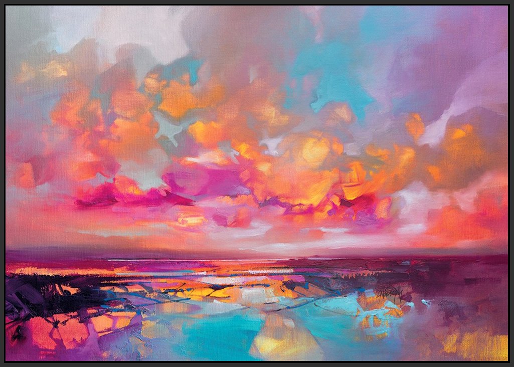 45133_FB1 - titled 'Fractal Shore' by artist Scott Naismith - Wall Art Print on Textured Fine Art Canvas or Paper - Digital Giclee reproduction of art painting. Red Sky Art is India's Online Art Gallery for Home Decor - 55_WDC96380