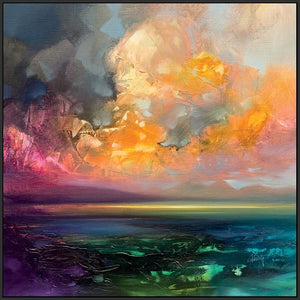 45159_FB1 - titled 'Isle of Jura Emerges' by artist Scott Naismith - Wall Art Print on Textured Fine Art Canvas or Paper - Digital Giclee reproduction of art painting. Red Sky Art is India's Online Art Gallery for Home Decor - 55_WDC98245