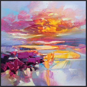 45173_FB1 - titled 'Uist Causeways 2' by artist Scott Naismith - Wall Art Print on Textured Fine Art Canvas or Paper - Digital Giclee reproduction of art painting. Red Sky Art is India's Online Art Gallery for Home Decor - 55_WDC98335