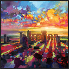 45175_FB1 - titled 'Stonehenge Equinox' by artist Scott Naismith - Wall Art Print on Textured Fine Art Canvas or Paper - Digital Giclee reproduction of art painting. Red Sky Art is India's Online Art Gallery for Home Decor - 55_WDC98337