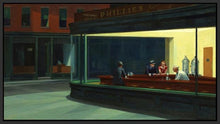 60255_FB1_- titled 'Nighthawks' by artist Edward Hopper - Wall Art Print on Textured Fine Art Canvas or Paper - Digital Giclee reproduction of art painting. Red Sky Art is India's Online Art Gallery for Home Decor - H1434