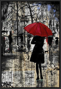 60085_FB1_- titled 'Metro' by artist Loui Jover - Wall Art Print on Textured Fine Art Canvas or Paper - Digital Giclee reproduction of art painting. Red Sky Art is India's Online Art Gallery for Home Decor - J767