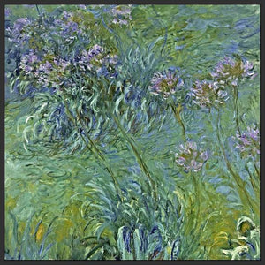 60164_FB1_- titled 'Jewelry Lilies ' by artist  Claude Monet - Wall Art Print on Textured Fine Art Canvas or Paper - Digital Giclee reproduction of art painting. Red Sky Art is India's Online Art Gallery for Home Decor - M2061