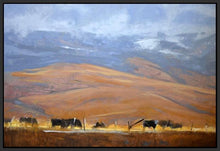 60110_FB1_- titled 'North Powder Cows' by artist Todd Telander - Wall Art Print on Textured Fine Art Canvas or Paper - Digital Giclee reproduction of art painting. Red Sky Art is India's Online Art Gallery for Home Decor - T1642