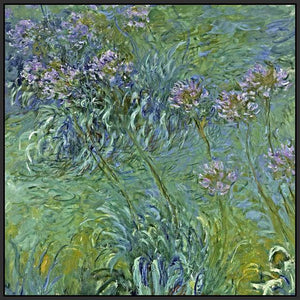 60164_FB2_- titled 'Jewelry Lilies ' by artist  Claude Monet - Wall Art Print on Textured Fine Art Canvas or Paper - Digital Giclee reproduction of art painting. Red Sky Art is India's Online Art Gallery for Home Decor - M2061