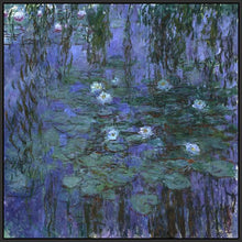 60031_FB2_- titled 'Blue Water Lilies, 1916-1919 ' by artist  Claude Monet - Wall Art Print on Textured Fine Art Canvas or Paper - Digital Giclee reproduction of art painting. Red Sky Art is India's Online Art Gallery for Home Decor - M3062