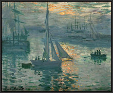 60045_FB2_- titled 'Sunrise (Marine), 1873' by artist  Claude Monet - Wall Art Print on Textured Fine Art Canvas or Paper - Digital Giclee reproduction of art painting. Red Sky Art is India's Online Art Gallery for Home Decor - M3242