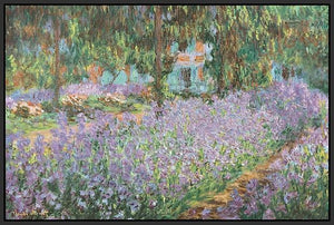 60103_FB2_- titled 'The Artist's Garden at Giverny' by artist Claude Monet - Wall Art Print on Textured Fine Art Canvas or Paper - Digital Giclee reproduction of art painting. Red Sky Art is India's Online Art Gallery for Home Decor - M680