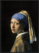 60185_FB2_- titled 'Girl with a Pearl Earring' by artist Jan Vermeer - Wall Art Print on Textured Fine Art Canvas or Paper - Digital Giclee reproduction of art painting. Red Sky Art is India's Online Art Gallery for Home Decor - V108