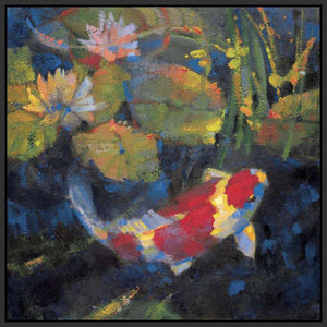 222005_FB3 'Water Garden I' by artist Leif Ostlund - Wall Art Print on Textured Fine Art Canvas or Paper - Digital Giclee reproduction of art painting. Red Sky Art is India's Online Art Gallery for Home Decor - 111_2295