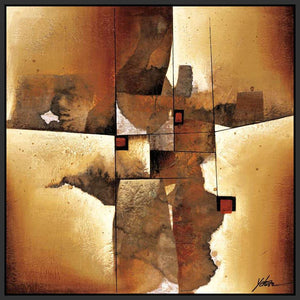 222012_FB3 'Melted Patterns' by artist Yehan Wang - Wall Art Print on Textured Fine Art Canvas or Paper - Digital Giclee reproduction of art painting. Red Sky Art is India's Online Art Gallery for Home Decor - 111_4043