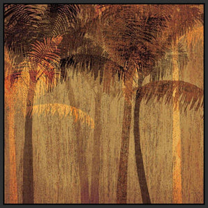 222237_FB3 'Sunset Palms I' by artist Amori - Wall Art Print on Textured Fine Art Canvas or Paper - Digital Giclee reproduction of art painting. Red Sky Art is India's Online Art Gallery for Home Decor - 111_APP117