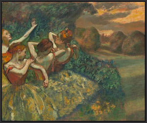 60244_FB3_- titled 'Four Dancers' by artist Edgar Degas - Wall Art Print on Textured Fine Art Canvas or Paper - Digital Giclee reproduction of art painting. Red Sky Art is India's Online Art Gallery for Home Decor - D2493