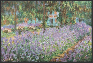 60103_FB3_- titled 'The Artist's Garden at Giverny' by artist Claude Monet - Wall Art Print on Textured Fine Art Canvas or Paper - Digital Giclee reproduction of art painting. Red Sky Art is India's Online Art Gallery for Home Decor - M680