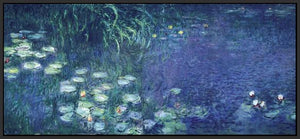 60171_FB3_- titled 'Water Lilies: Morning' by artist Claude Monet - Wall Art Print on Textured Fine Art Canvas or Paper - Digital Giclee reproduction of art painting. Red Sky Art is India's Online Art Gallery for Home Decor - M705
