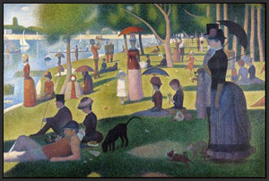 60109_FB3_- titled 'Sunday Afternoon on the Island of Grande Jatte 1864' by artist Georges Seurat - Wall Art Print on Textured Fine Art Canvas or Paper - Digital Giclee reproduction of art painting. Red Sky Art is India's Online Art Gallery for Home Decor - S1615