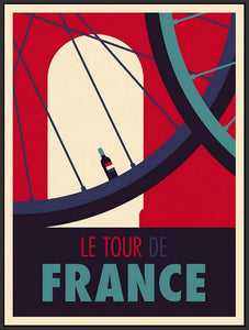 60148_FB3_- titled 'Tour de France' by artist Spencer Wilson - Wall Art Print on Textured Fine Art Canvas or Paper - Digital Giclee reproduction of art painting. Red Sky Art is India's Online Art Gallery for Home Decor - W1859